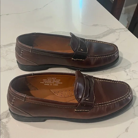 Jos. A. Bank Dark Brown Leather Loafers - Picture 6 of 9